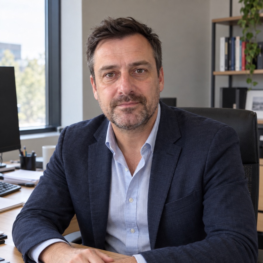 David Thompson in his office